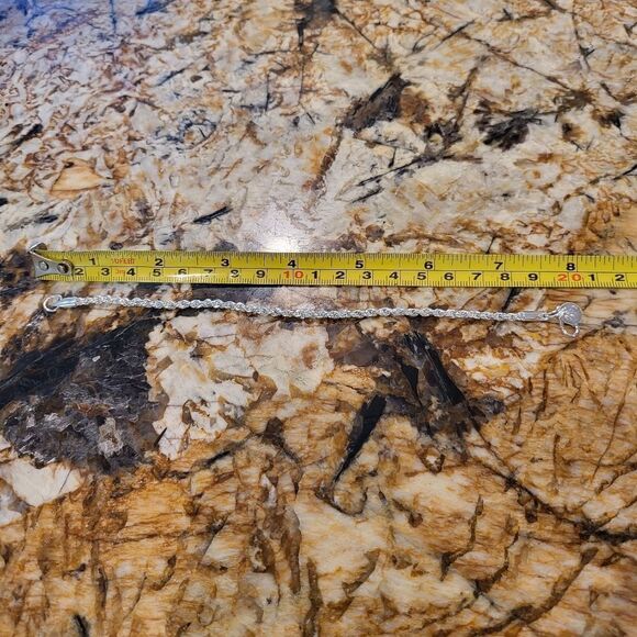 925 sterling silver plated minimalist silver rope serpentine rope bracelet - Picture 6 of 7